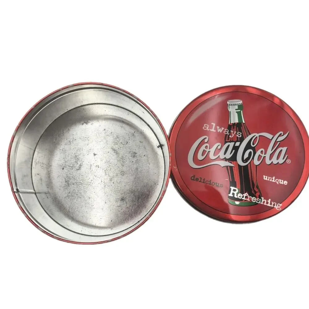 Always Coca-Cola Round Red Tin with Lid 6.5x2.5